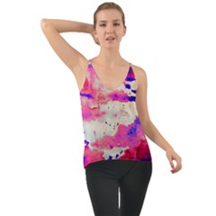 Watercolor Splatter Hot Pink/purple Chiffon Cami by blkstudio