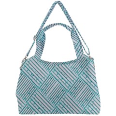 Wood Texture Diagonal Pastel Blue Double Compartment Shoulder Bag by Mariart