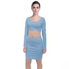 Light Blue Top And Skirt Sets by blkstudio