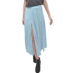 Light Blue Velour Split Maxi Skirt by blkstudio