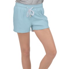 Light Blue Women s Velour Lounge Shorts by blkstudio