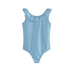 Light Blue Kids  Frill Swimsuit by blkstudio