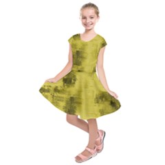 Watercolor Wash - Yellow Kids  Short Sleeve Dress by blkstudio