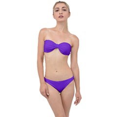 Violet Purple Classic Bandeau Bikini Set by blkstudio