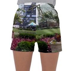 Columbus Commons In Late May  Sleepwear Shorts by Riverwoman