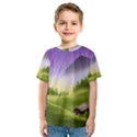 Digital Art Painting Landscape Kids  Sport Mesh Tee View1