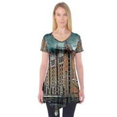 Architecture City Building Travel Short Sleeve Tunic  by Wegoenart