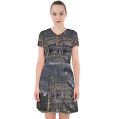 Castle Mansion Architecture House Adorable In Chiffon Dress by Wegoenart