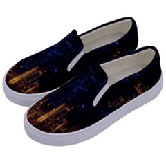 Architecture Buildings City Kids  Canvas Slip Ons by Wegoenart