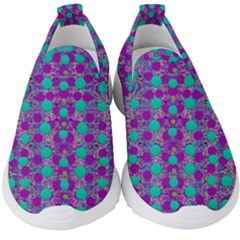 Happy Days Of Free  Polka Dots Decorative Kids  Slip On Sneakers by pepitasart