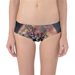 Full Moon Silhouette Tree Night Classic Bikini Bottoms by Wegoenart