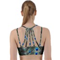 Peacock Feathers Peacock Bird Line Them Up Sports Bra View2