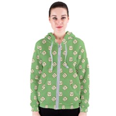 Happy Toast Green Women s Zipper Hoodie by snowwhitegirl