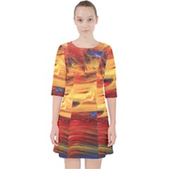 Rainbow Waves Pocket Dress by WILLBIRDWELL