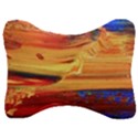 RAINBOW WAVES Velour Seat Head Rest Cushion View1