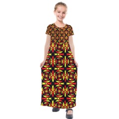 Abp Rby 9 Kids  Short Sleeve Maxi Dress by ArtworkByPatrick