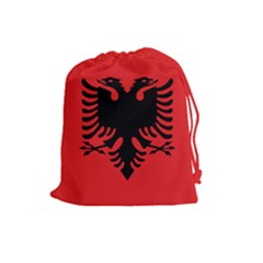 Albania Flag Drawstring Pouch (large) by FlagGallery