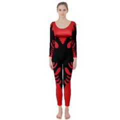 Albania Flag Long Sleeve Catsuit by FlagGallery