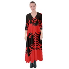 Albania Flag Button Up Maxi Dress by FlagGallery