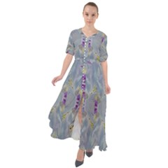 We Are Flower People In Bloom Waist Tie Boho Maxi Dress by pepitasart