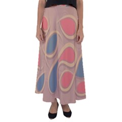 Background Abstract Non Seamless Flared Maxi Skirt by Pakrebo