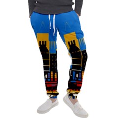 Architecture City House Window Men s Jogger Sweatpants by Pakrebo