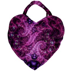 Fractal Art Digital Art Giant Heart Shaped Tote by Pakrebo