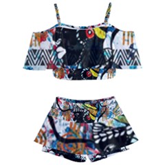 Tajah Olson Designs  Kids  Off Shoulder Skirt Bikini by TajahOlsonDesigns