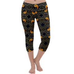 Yin Yang Capri Yoga Leggings by ArtworkByPatrick