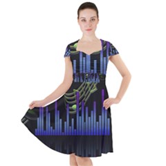 Speakers Music Sound Cap Sleeve Midi Dress by HermanTelo