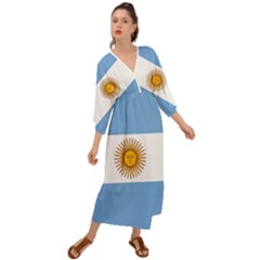 Argentina Flag Grecian Style  Maxi Dress by FlagGallery