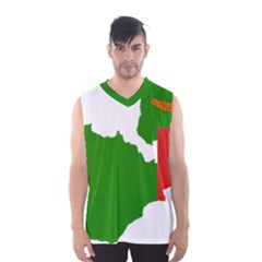 Zambia Flag Map Geography Outline Men s Sportswear by Sapixe