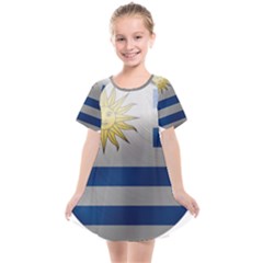 Uruguay Flag Country Symbol Nation Kids  Smock Dress by Sapixe