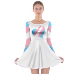 Trans Pride Long Sleeve Skater Dress by JadehawksAnD