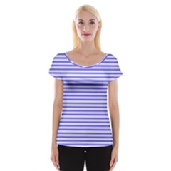 Striped Cap Sleeve Top by scharamo