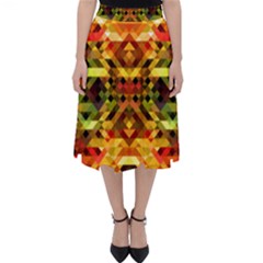 Mosaic Structure Grain Mode Classic Midi Skirt by Pakrebo