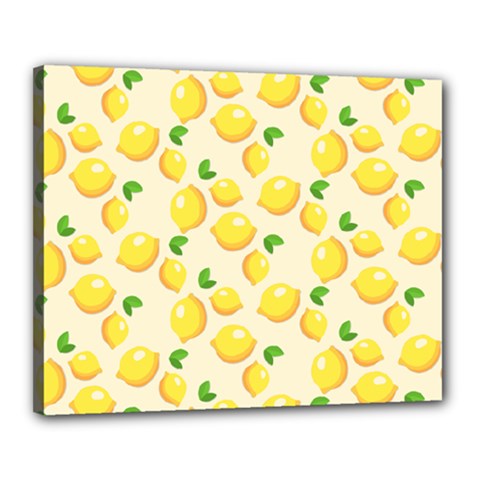 Fruits Template Lemons Yellow Canvas 20  X 16  (stretched) by Pakrebo