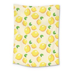 Fruits Template Lemons Yellow Medium Tapestry by Pakrebo