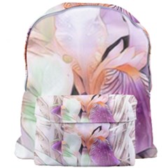 Iris Digital Painting Flower Pastel Giant Full Print Backpack by Pakrebo