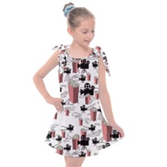 Movies And Popcorn Kids  Tie Up Tunic Dress by bloomingvinedesign