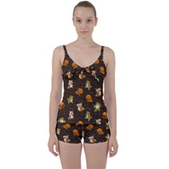 Ground Type Tie Front Two Piece Tankini by Mezalola