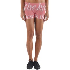 Self Confidence  Yoga Shorts by Abigailbarryart