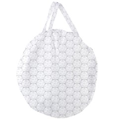 Hexagon Geometric Shape Giant Round Zipper Tote by Bajindul