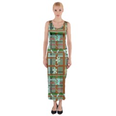 Textile Fabric Fitted Maxi Dress by HermanTelo