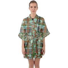 Textile Fabric Quarter Sleeve Kimono Robe by HermanTelo