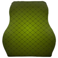 Hexagon Background Line Car Seat Velour Cushion  by HermanTelo