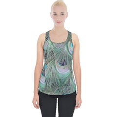 Peacock Feather Pattern Plumage Piece Up Tank Top by Pakrebo