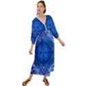 Boho Bohemian Hippie Tie Dye Cobalt Grecian Style  Maxi Dress View1