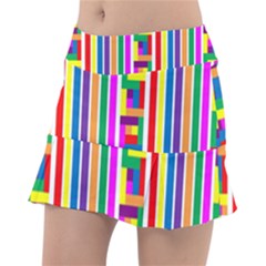 Rainbow Geometric Spectrum Tennis Skirt by Mariart