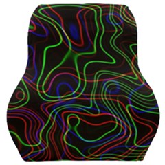 Neon Waves                                  Car Seat Back Cushion by LalyLauraFLM